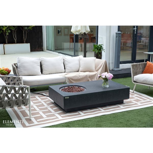 Elementi Metropolis Fire Table for Natural Gas - Grey