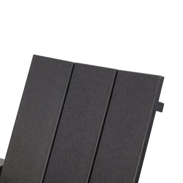Backyard Lifestyles Modern Outdoor Folding Plastic Adirondack Chair - Black
