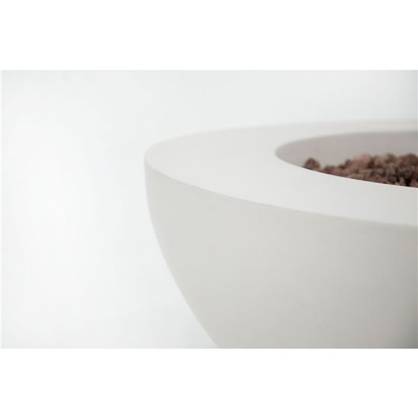 Elementi Lunar Bowl for Liquid Propane  - Off White