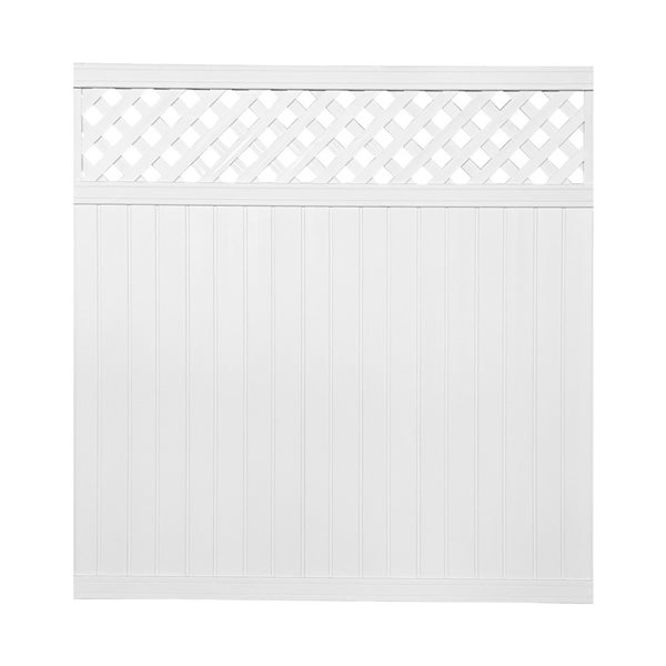 everhome Unassembled 6 x 6-ft Vinyl Lattice Fence Panel - White
