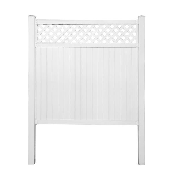 everhome Unassembled 6 x 6-ft Vinyl Lattice Fence Panel - White