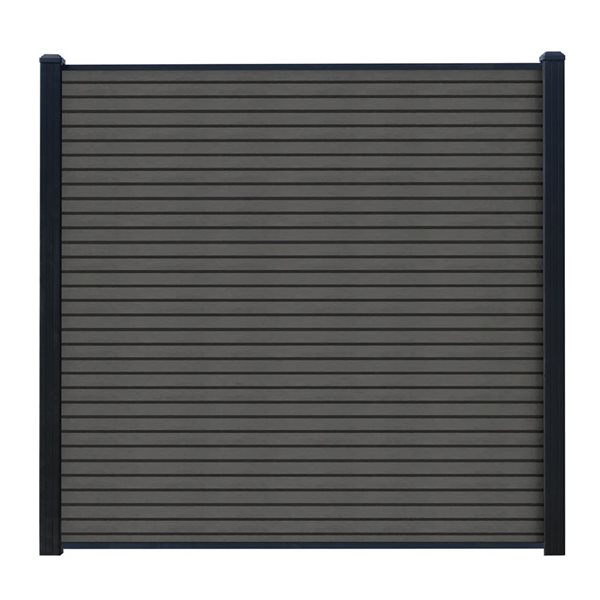 everhome Co-Extruded Composite Fence Panel Fluted Boards - Mariner Grey - 12-Pack