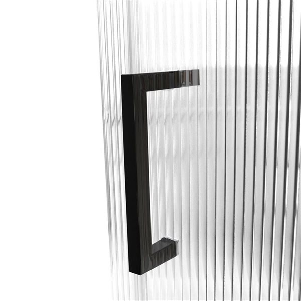 Jade Bath 32 x 60-in Fluted Glass Shower Enclosure w/ Matte Black Hardware