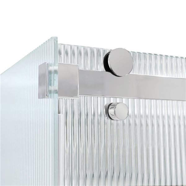 Jade Bath 36 x 48 in Fluted Glass Shower Enclosure w/ Chrome Hardware