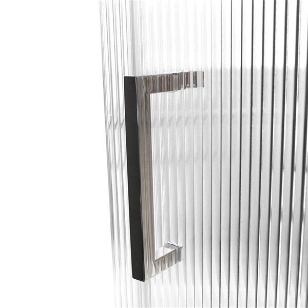 Jade Bath 36 x 48 in Fluted Glass Shower Enclosure w/ Chrome Hardware