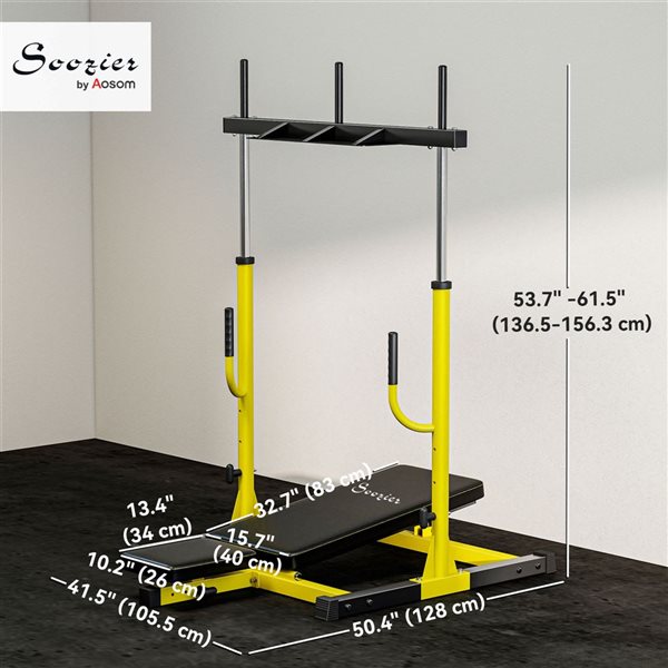 Soozier Adjustable Leg Extension and Curl Machine for Home Gym