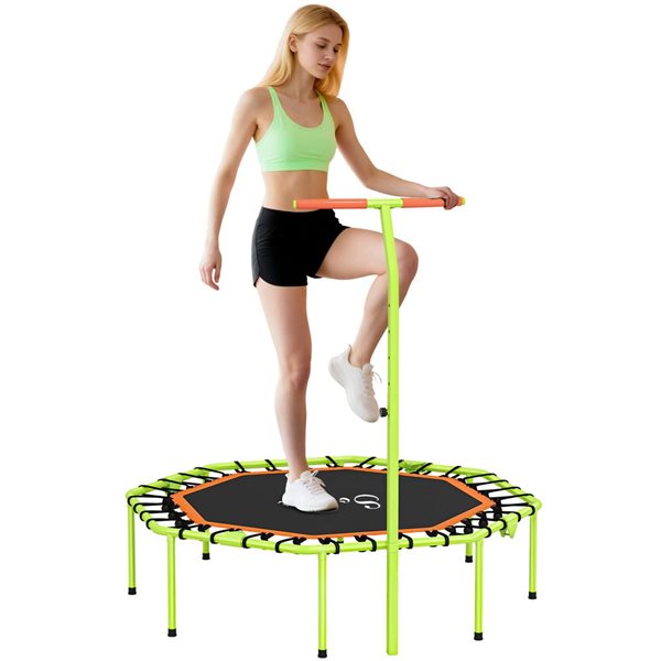 Soozier 50-in Foldable Fitness Trampoline with Adjustable Handle Steel Frame - Multiple Colours