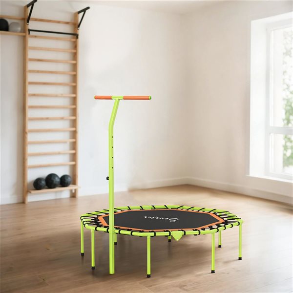 Soozier 50-in Foldable Fitness Trampoline with Adjustable Handle Steel Frame - Multiple Colours