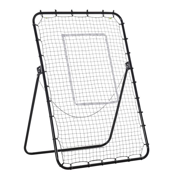 Soozier Volleyball Rebounder Net and Adjustable Soccer Rebounder - Black