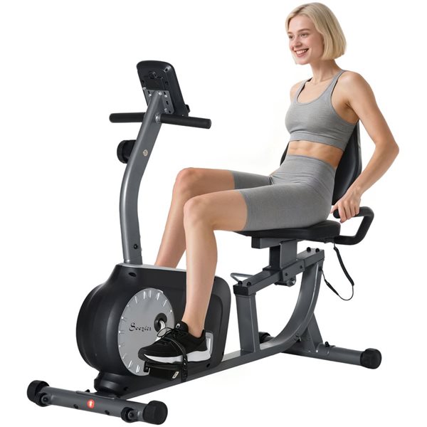 Soozier Exercise Bike with 8-Level Magnetic Resistance - Grey