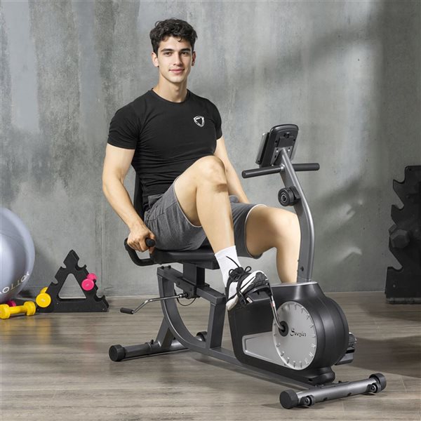Soozier Exercise Bike with 8-Level Magnetic Resistance - Grey