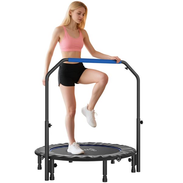 Soozier 45-in Rebounder Trampoline for Adults with Handle - Blue