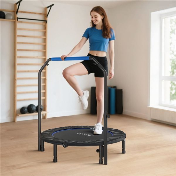 Soozier 45-in Rebounder Trampoline for Adults with Handle - Blue