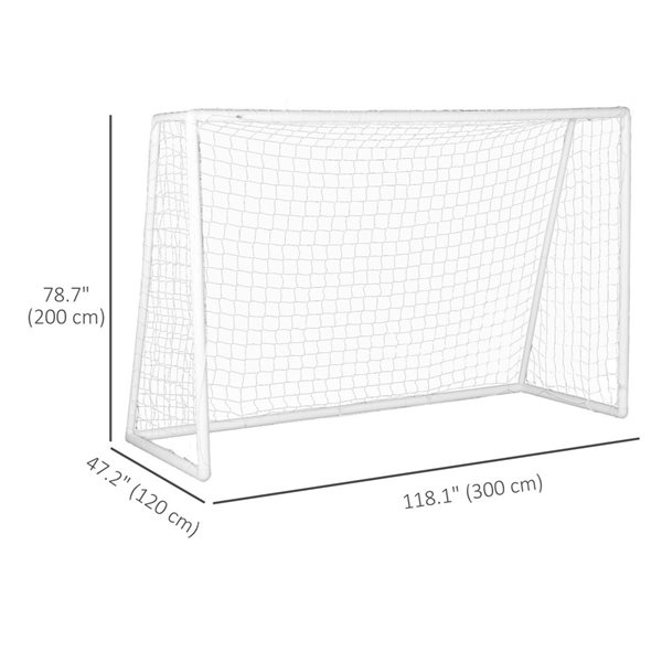 Soozier 9.8-ft x 6.6-ft Soccer Goal Portable Practice Net - White