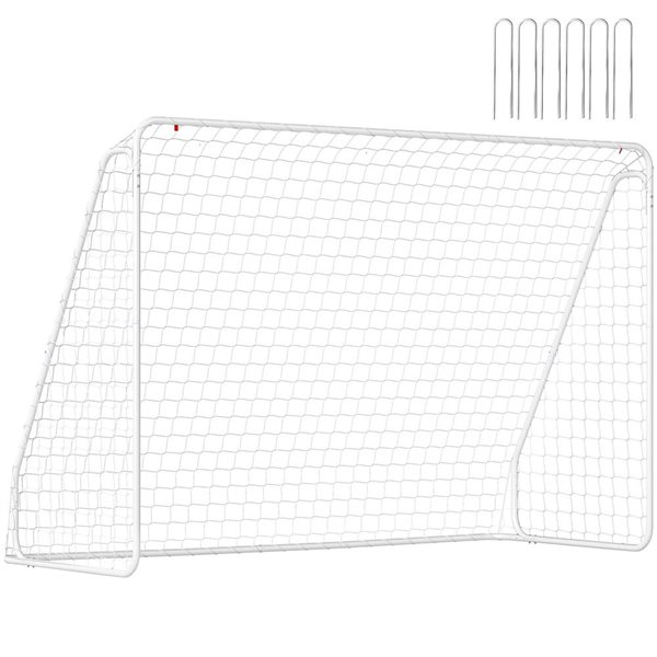 Soozier 10-ft x 4-ft Soccer Goal for Backyard with Net - White