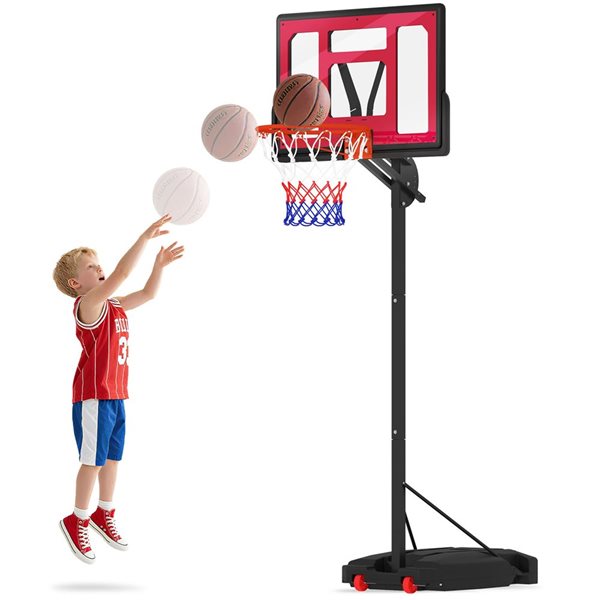 Qaba 6.6-8.5-ft Height Adjustable and Portable Kids Basketball Hoop