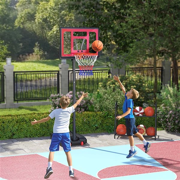 Qaba 6.6-8.5-ft Height Adjustable and Portable Kids Basketball Hoop