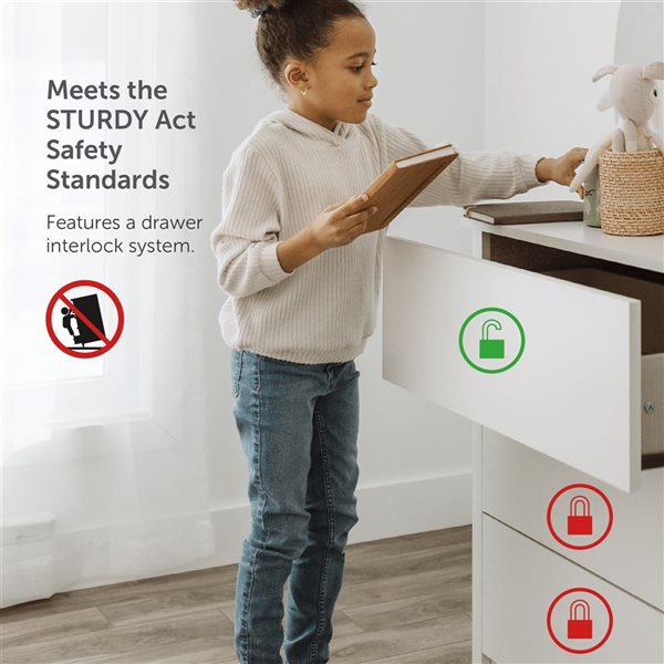 South Shore Gravity Pure White 6-Drawer Dresser