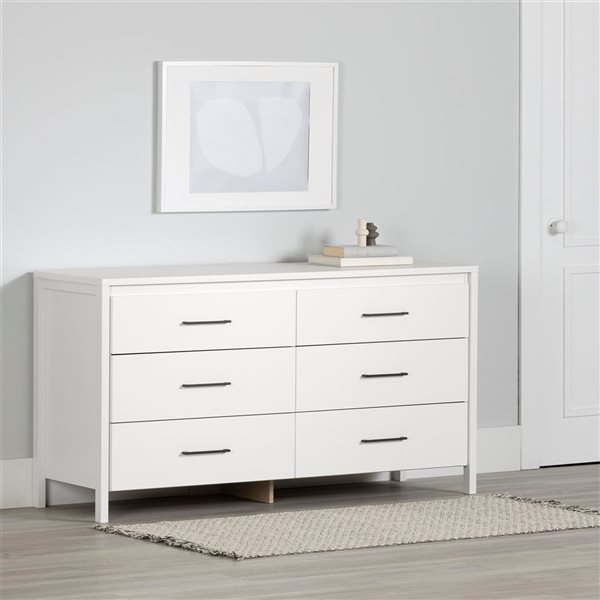 South Shore Gravity Pure White 6-Drawer Dresser