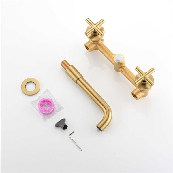 Clihome 2-Handle Bathroom Sink Faucet - Brushed Gold