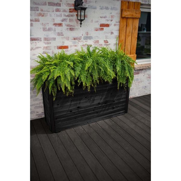 Vita Mezza Parklette 59-in L x 16-in W x 32-in H Cedar Planter