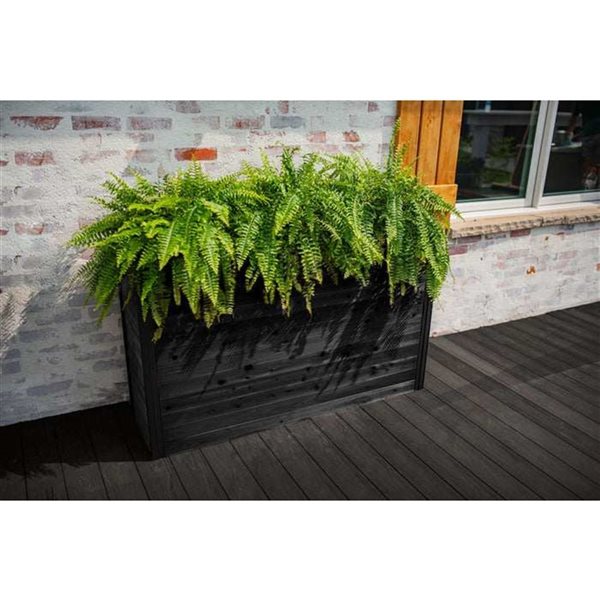 Vita Mezza Parklette 59-in L x 16-in W x 32-in H Cedar Planter