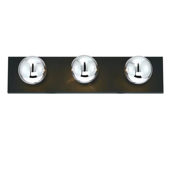 Westinghouse Lighting 3-Light Indoor Bath Bar Wall Fixture - Matte Black