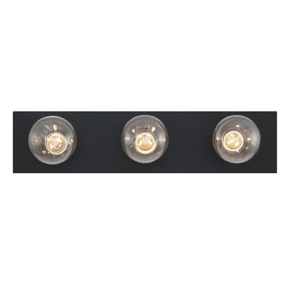 Westinghouse Lighting 3-Light Indoor Bath Bar Wall Fixture - Matte Black