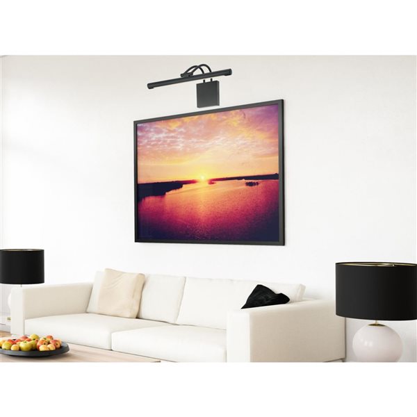 Westinghouse Lighting 17-in 15 W Adjustable Dimmable LED Picture Light, 3000K - Matte Black