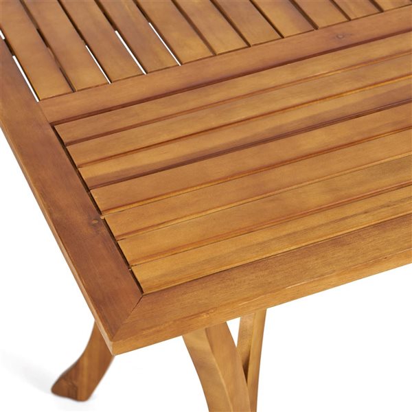 Best Selling Home Décor Hermosa 59-in Acacia Wood Outdoor Rectangular Table with Slatted Top