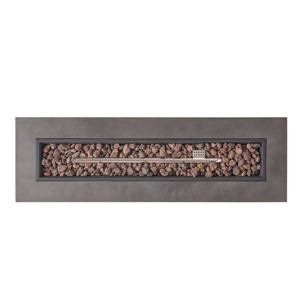 Best Selling Home Décor Wellington Iron 50000 BTU Outdoor Rectangular Fire Pit Table with Propane Gas