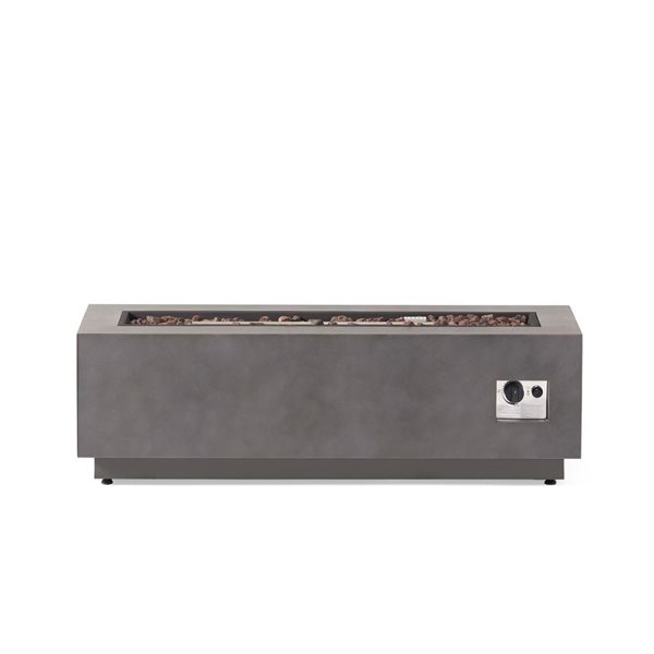 Best Selling Home Décor Wellington Iron 50000 BTU Outdoor Rectangular Fire Pit Table with Propane Gas