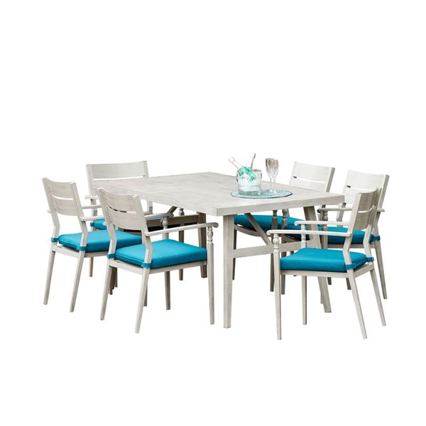Sirio Ravenna 7-Pcs Outdoor Dining Set - Blue