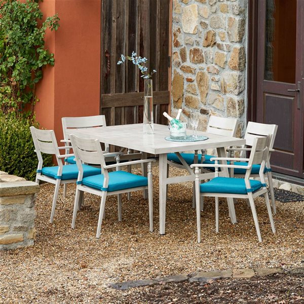 Sirio Ravenna 7-Pcs Outdoor Dining Set - Blue