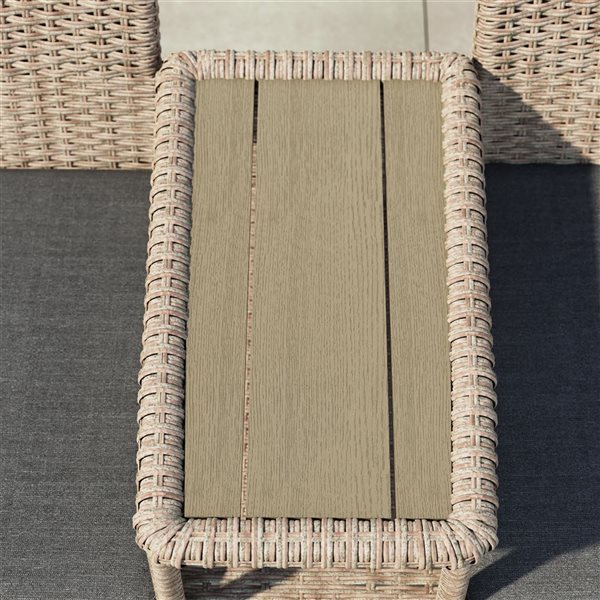 Sirio Lublin Tête-à-tête Outdoor Wicker Bench - Dark Grey