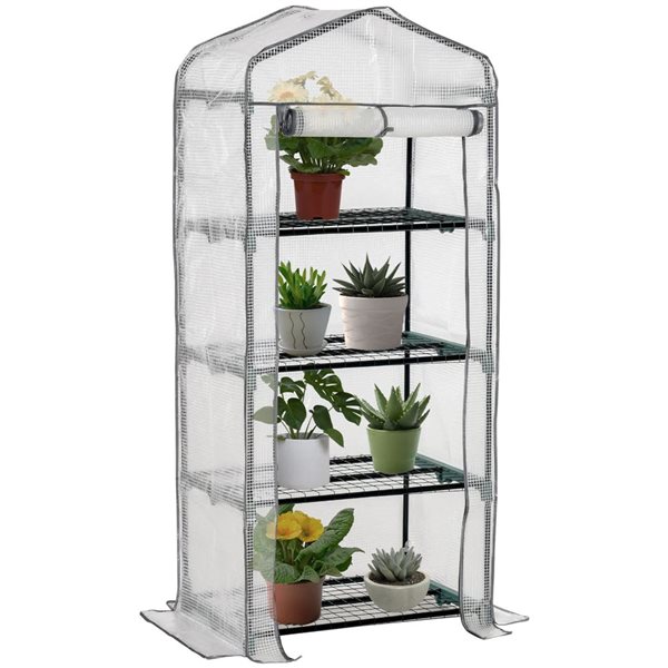 Outsunny 2.3 x 1.6 x 5.2-ft White Outdoor Portable Greenhouse