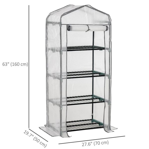 Outsunny 2.3 x 1.6 x 5.2-ft White Outdoor Portable Greenhouse