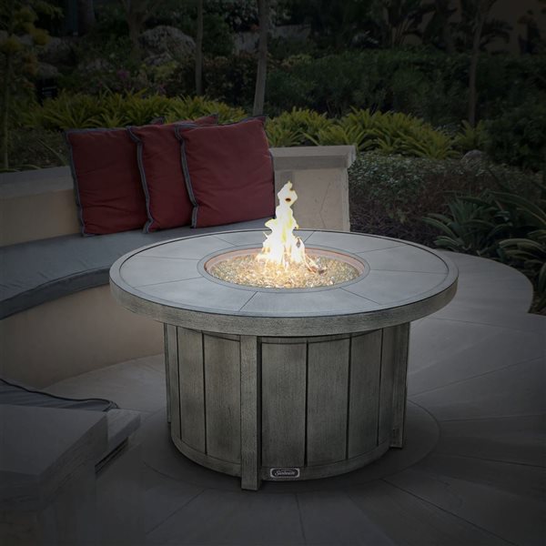 Sunbeam Boa 42-in 50,000-BTU Grey Aluminum Fire Table