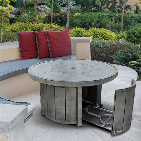 Sunbeam Boa 42-in 50,000-BTU Grey Aluminum Fire Table