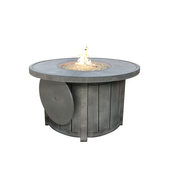 Sunbeam Boa 42-in 50,000-BTU Grey Aluminum Fire Table