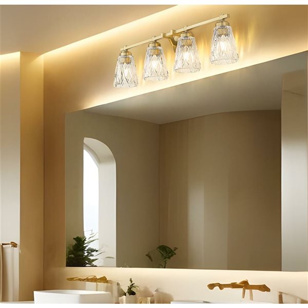 Z-Lite Andree 4-Light Vanity Light - Modern Gold