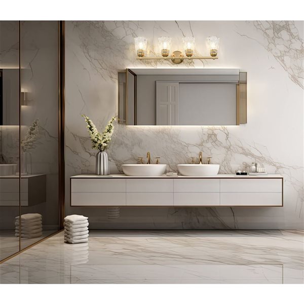 Z-Lite Andree 4-Light Vanity Light - Modern Gold