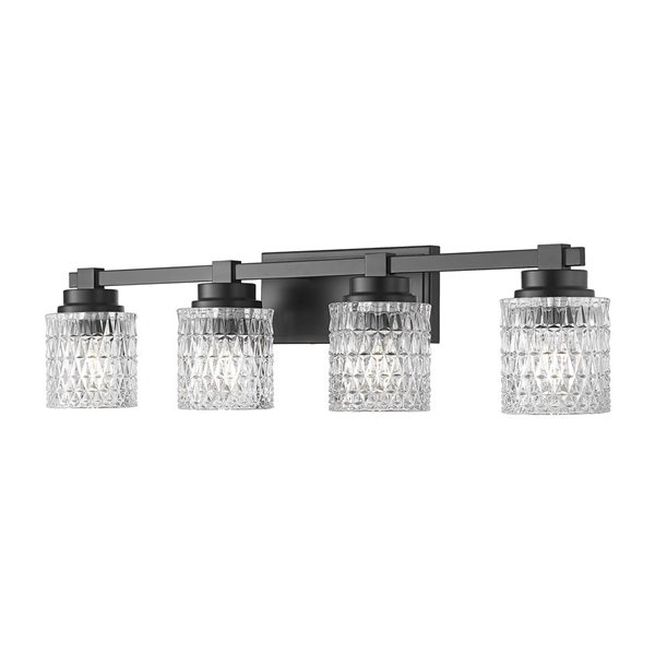 Z-Lite Jacqueline 4-Light Vanity Light - Matte Black