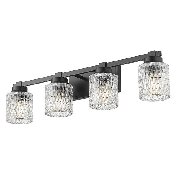 Z-Lite Jacqueline 4-Light Vanity Light - Matte Black
