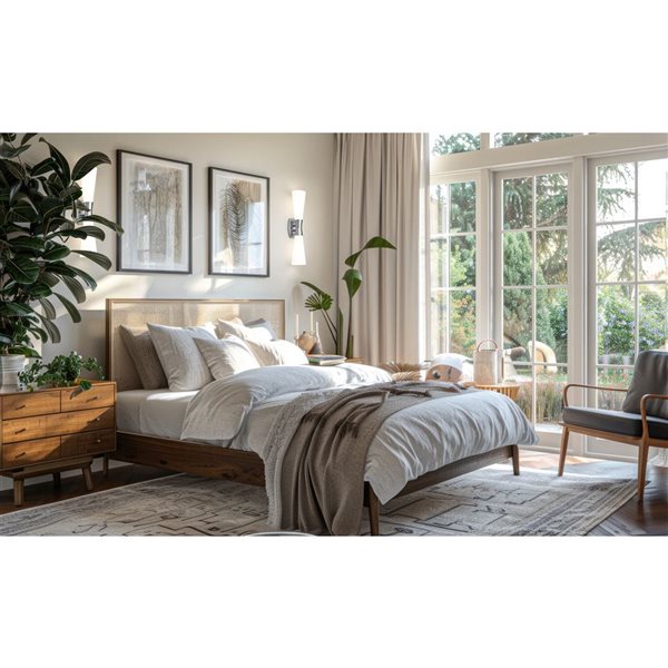 Z-Lite Emrys 2-Light 60 W 24-in Wall Sconce w/ White Opal Glass Shade - Brushed Nickel