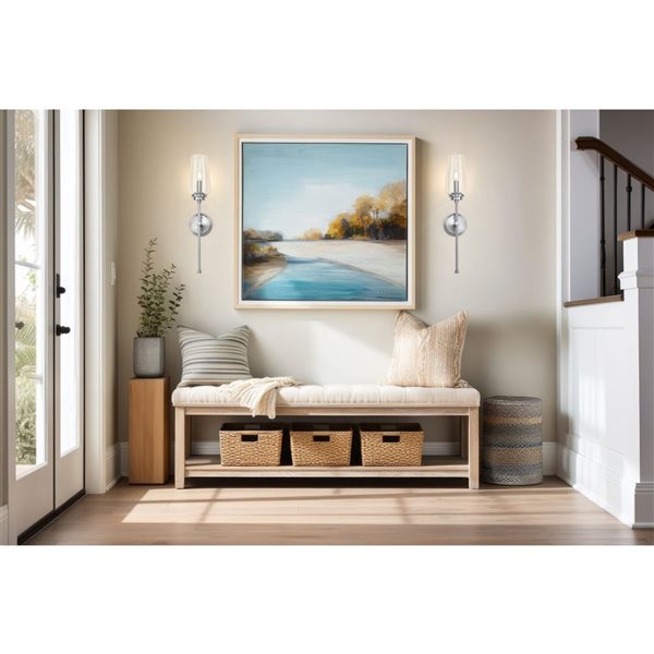 Z-Lite Clara 1-Light 60 W Wall Sconce w/ Clear Glass Shade - Brushed Nickel