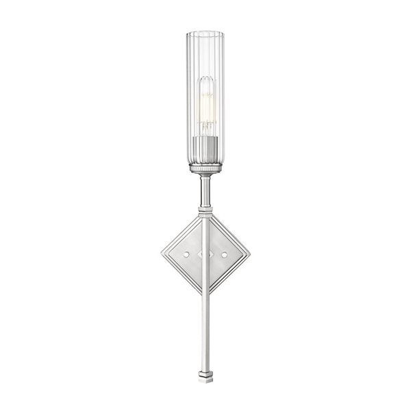 Z-Lite Esme 1-Light 60 W Wall Sconce w/ Clear Glass Shade - Brushed Nickel