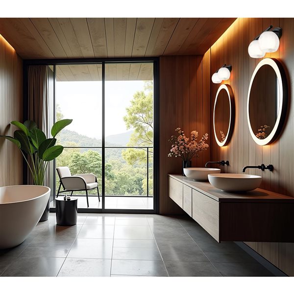 Z-Lite Colette 2-Light Vanity Light - Matte Black