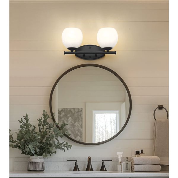 Z-Lite Colette 2-Light Vanity Light - Matte Black