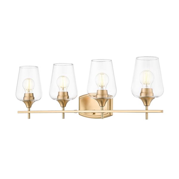Z-Lite Joliet 4-Light Vanity Light - Burnished Brass